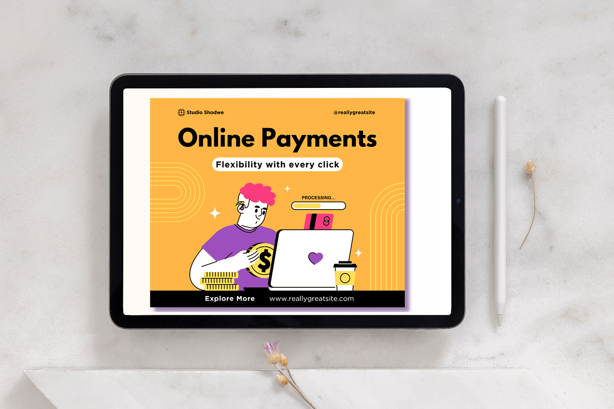 Online Payments Canva Template, a Design Template by TemplateCastleStore (Photo 3 of 9)