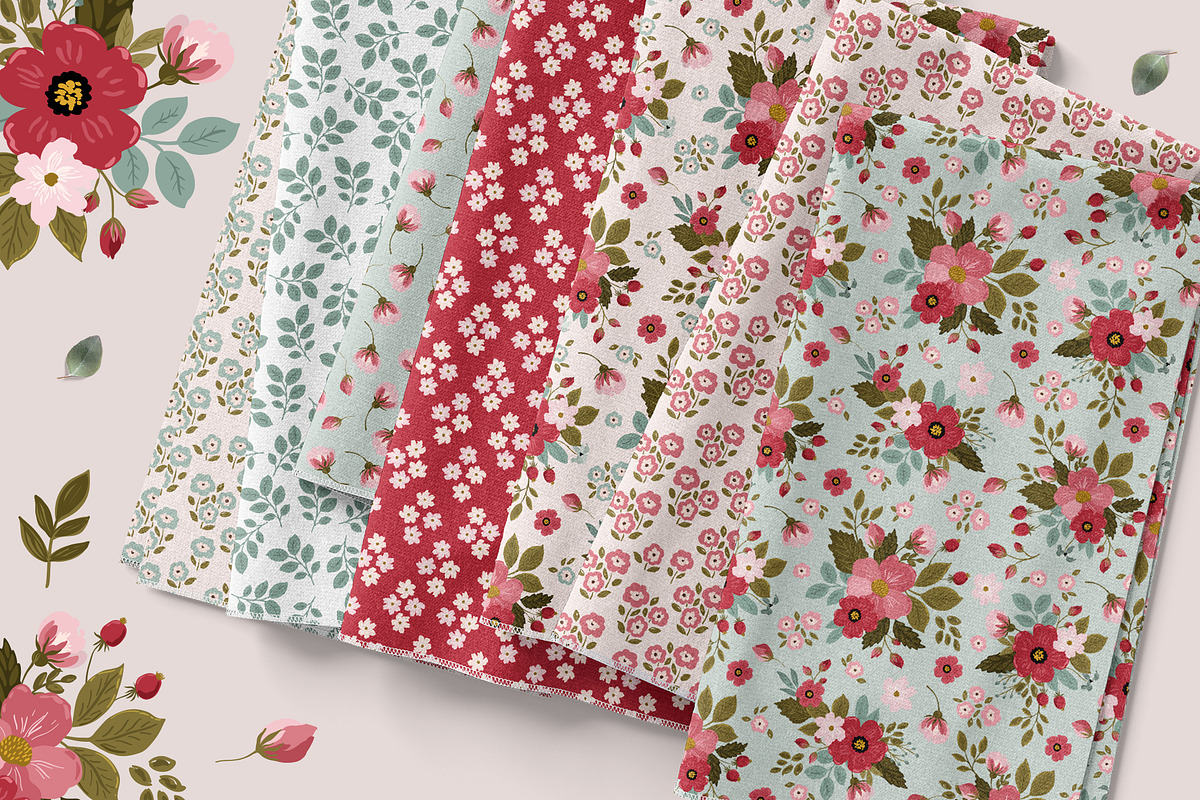Rose garden seamless patterns, a Pattern Graphic by Cozy pattern shop (Photo 7 of 7)