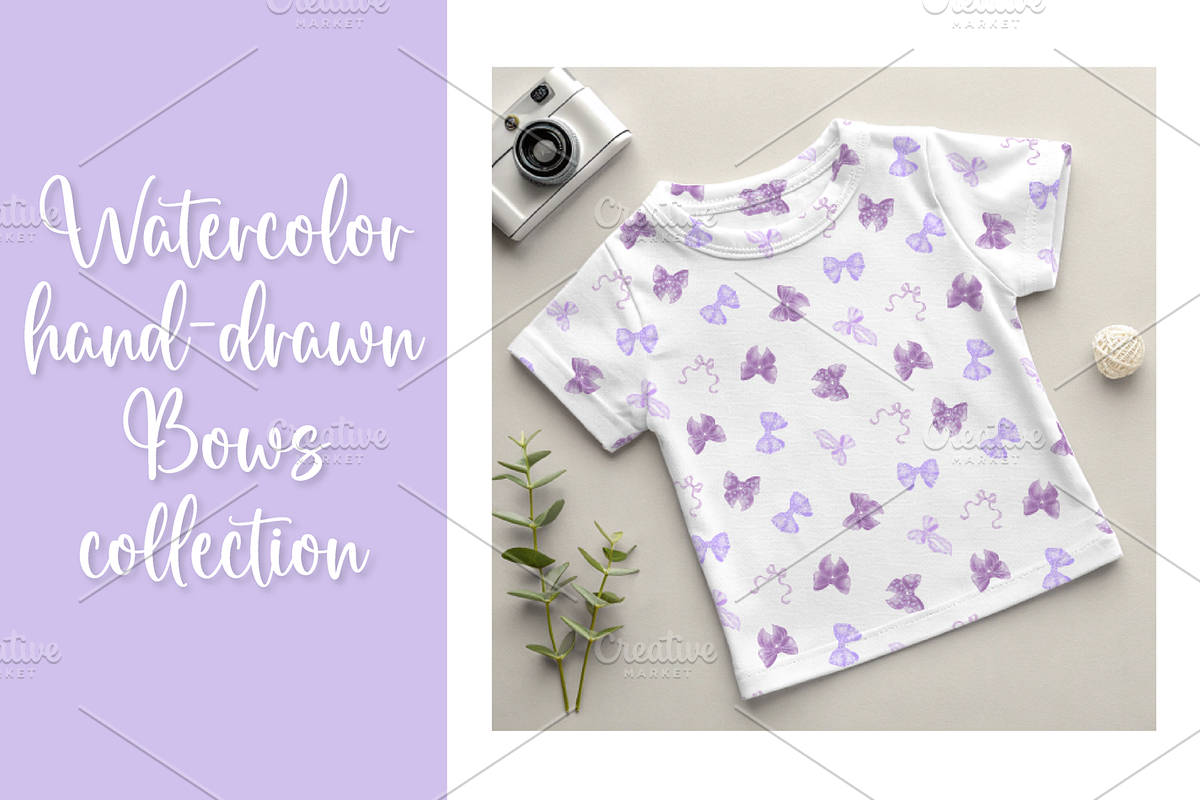 Watercolor hand-drawn bows Graphics, a Pattern Graphic by Art (Photo 7 of 8)