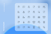Mental Health Icon Set, an Outline Icon by Nathaya Studio (Thumbnail 2 of 2)