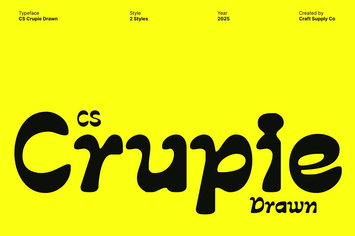 CS Crupie Drawn, a Sans Serif Font by Craft Supply Co. (Photo 1 of 8)