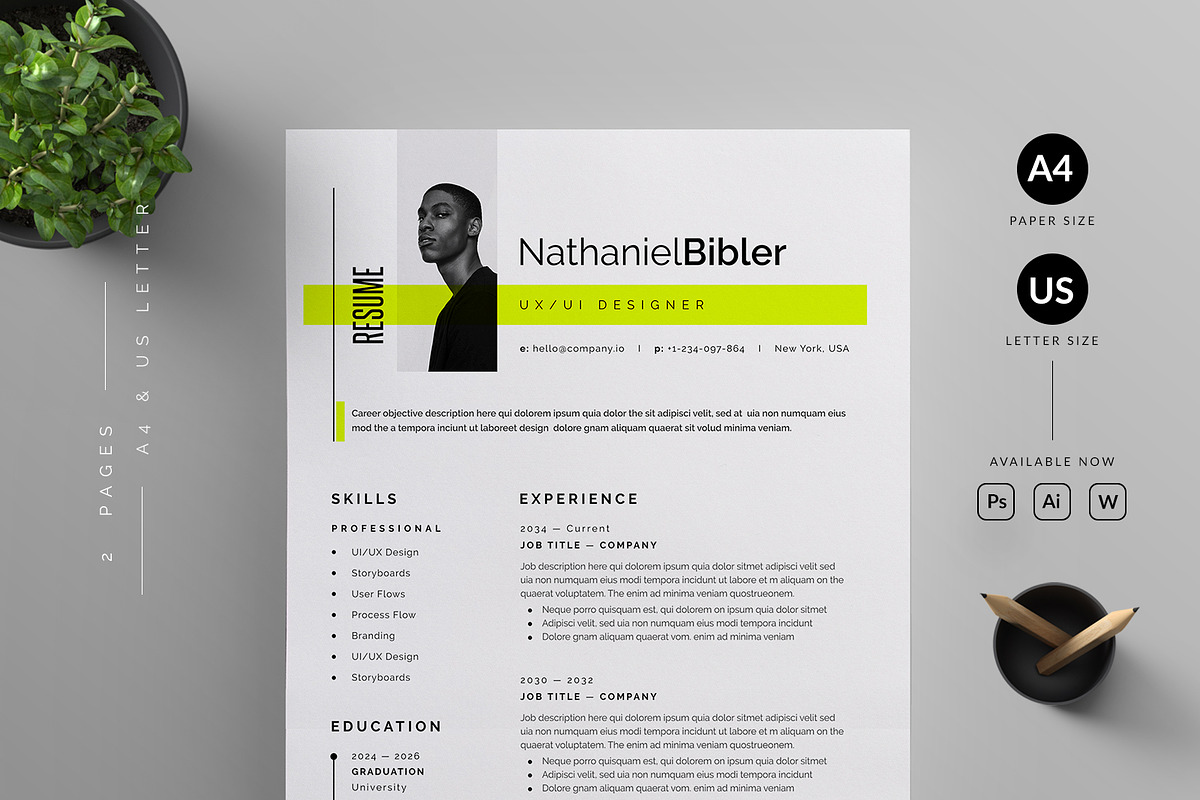 Resume/CV, a Resume Template by Reuix Studio (Photo 1 of 5)