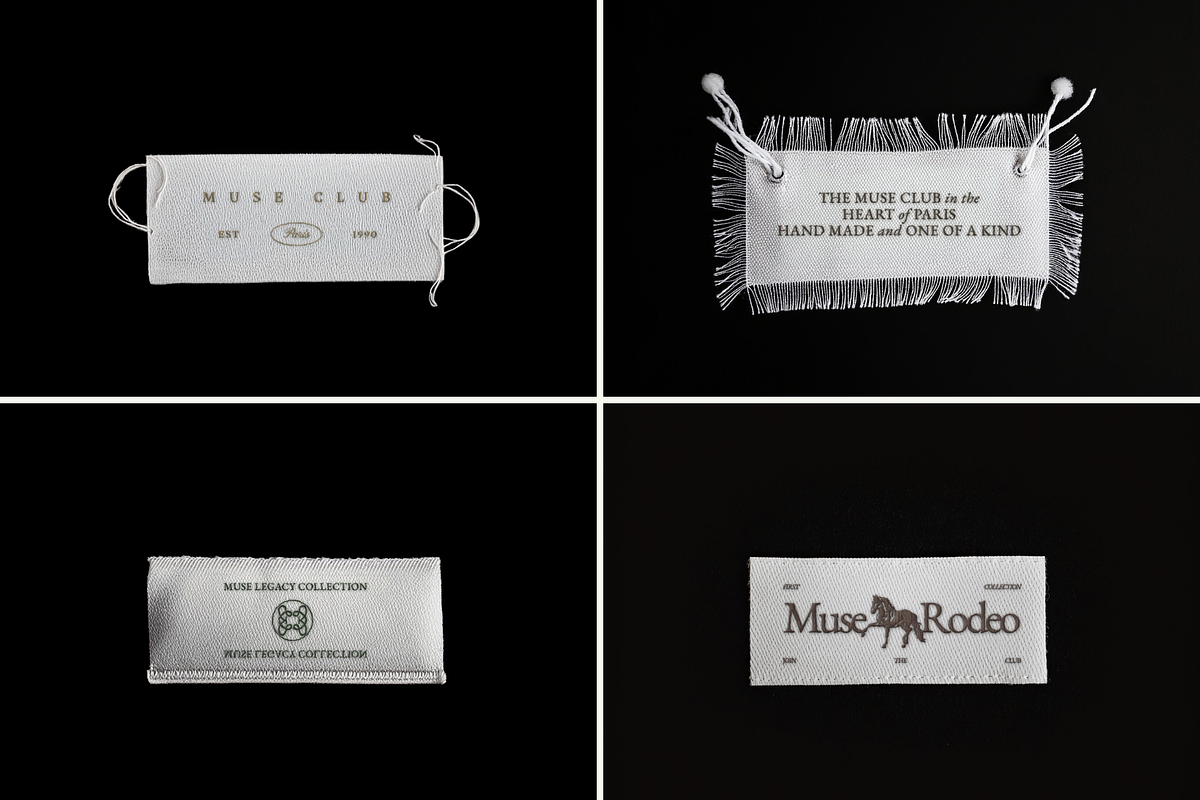 MUSE CLUB | Woven Label Mockups, an Apparel Mockup by Duet Atelier (Photo 2 of 6)