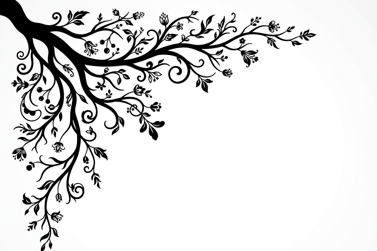 50 Tree Branch Corner Silhouette, a Decorative Illustration by Amazin_art (Photo 7 of 25)