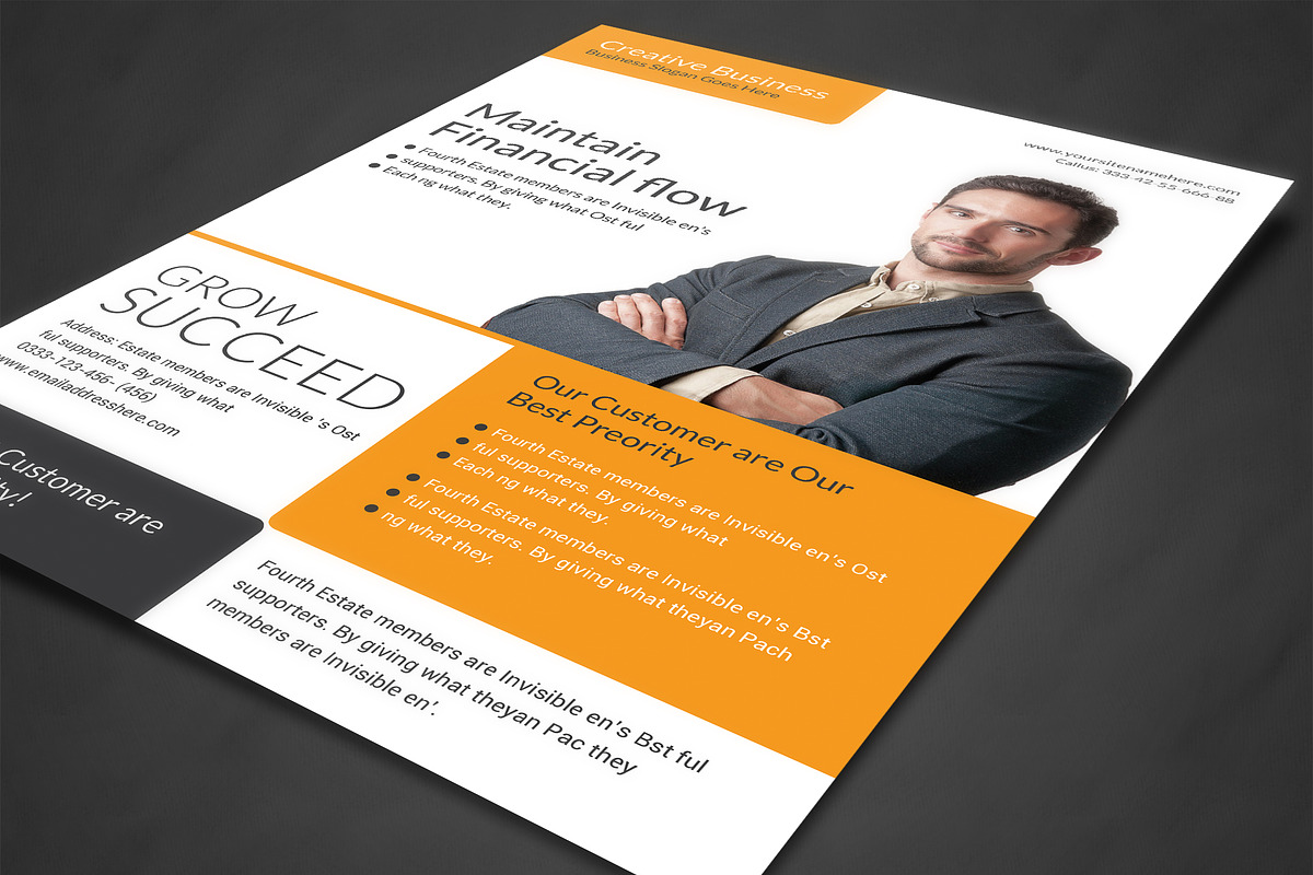 Corporate Business Flyer Template, a Flyer Template by AfzaalGraphics (Photo 2 of 4)