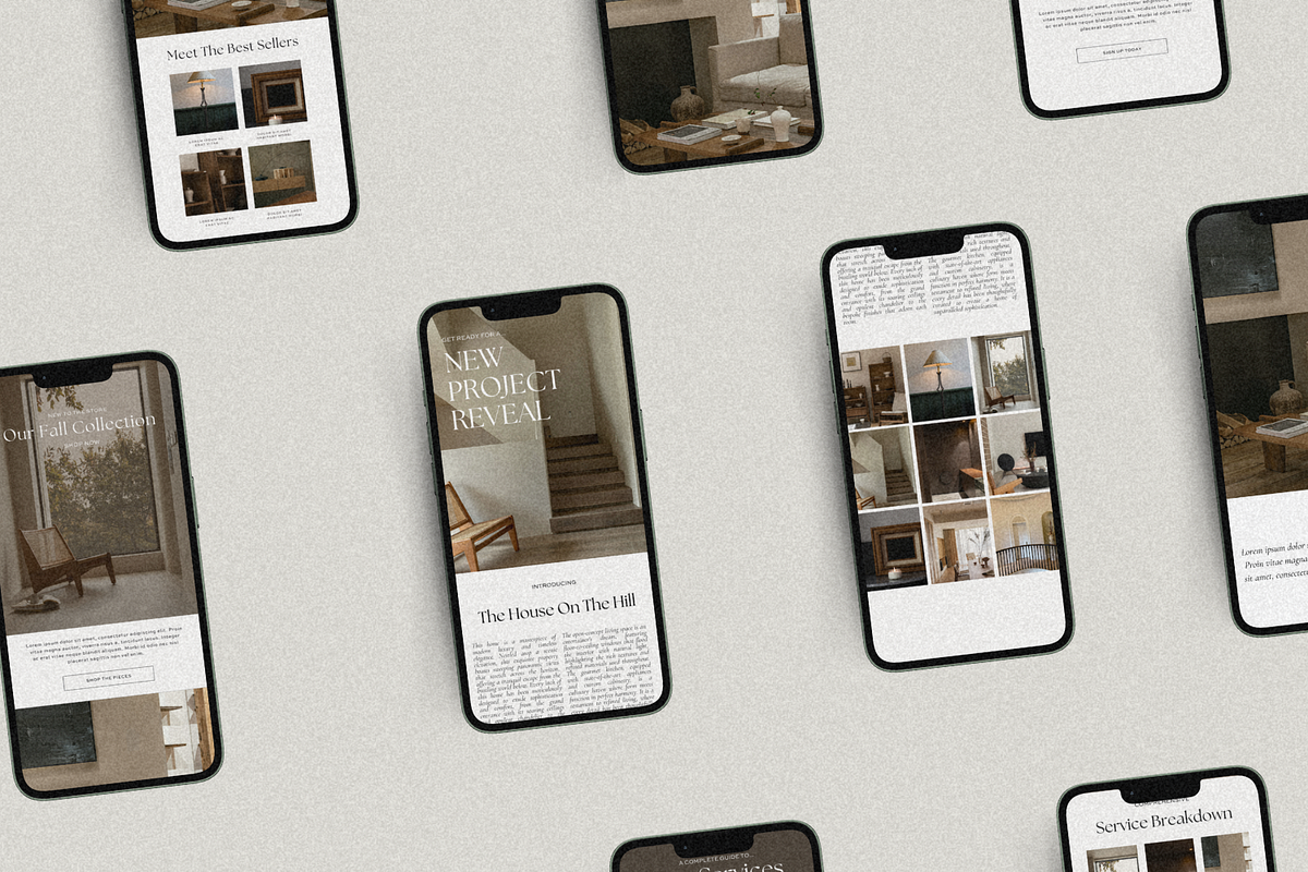 Interior Design Newsletter Templates, an Email Template by shopthestudioisla (Photo 1 of 5)