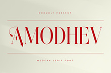 Amodhev Modern Serif Font