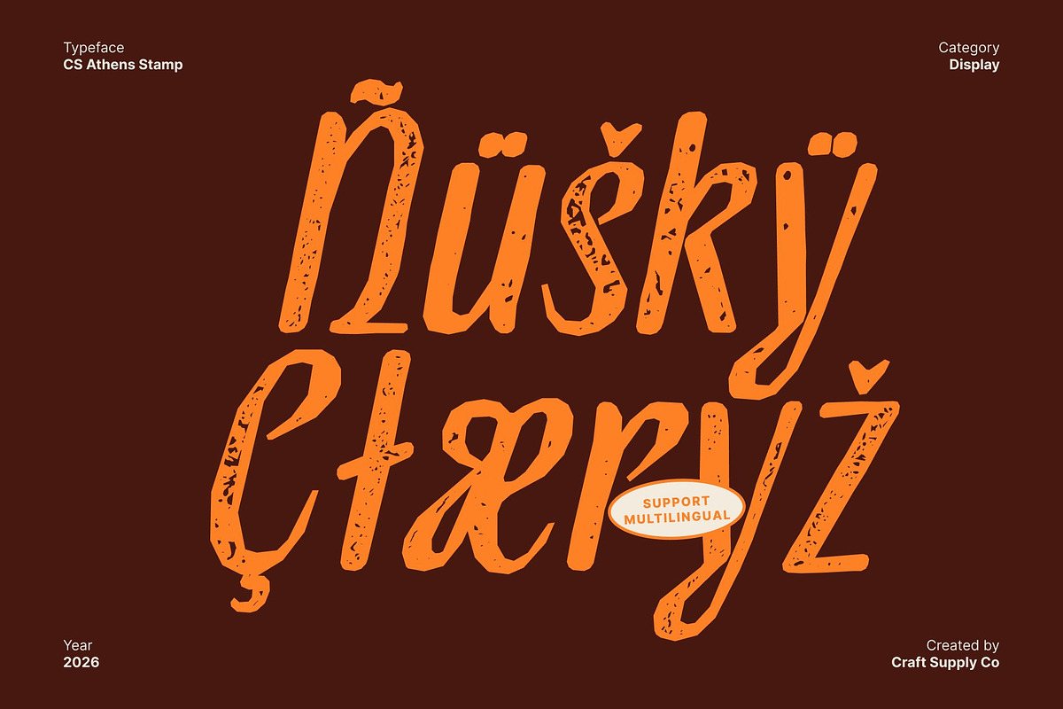 CS Athens Stamp, a Sans Serif Font by Craft Supply Co. (Photo 7 of 8)