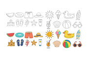 Summer Beach Vacation Elements., a Seasonal Illustration by kaisorn (Thumbnail 2 of 3)