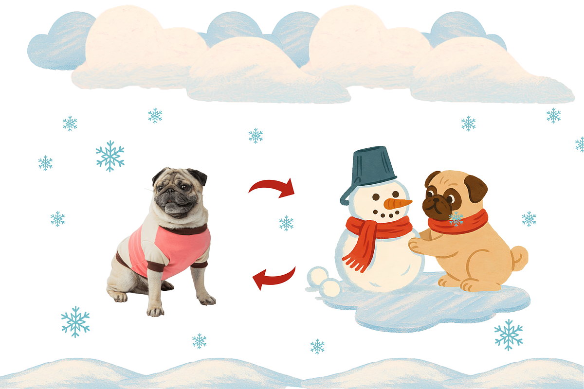 Cozy Winter Dogs Clipart – Hand, an Illustration by Yana_mide (Photo 3 of 16)