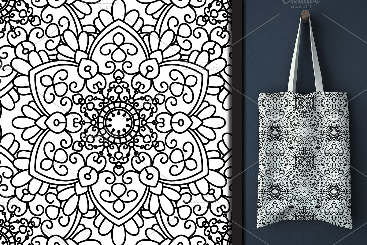 100 Mandalas Seamless Patterns, a Pattern Graphic by Elinorka (Photo 22 of 23)