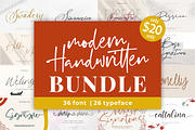The Handwritten Bundle Fonts, a Script Font by Good Java Studio (Thumbnail 1 of 19)