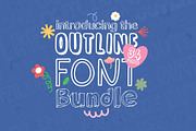 Outline Font Bundle - 34 Fonts!, a Sans Serif Font by HipFonts (Thumbnail 1 of 17)