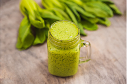 Ginger green apple smoothie on, a Food & Drink Photo by Elizaveta Galitskaya