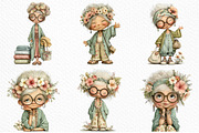 Summer Funny Grandma Clipart, an Illustration by Craft Nest (Thumbnail 4 of 12)