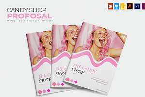 Candy Shop Brochure Template