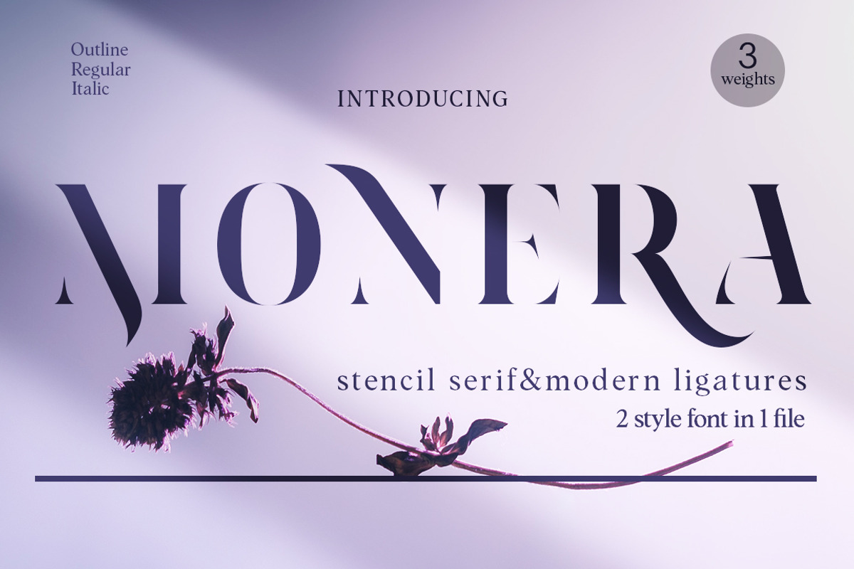 Monera, a Serif Font by Skypia (Photo 1 of 11)