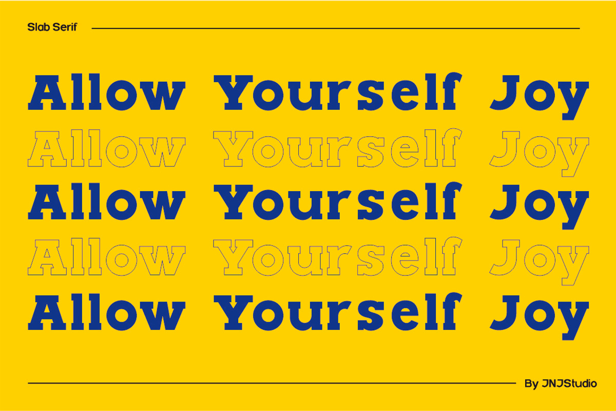 Rush Slab Serif, a Slab Serif Font by JNJ Studio (Photo 4 of 9)