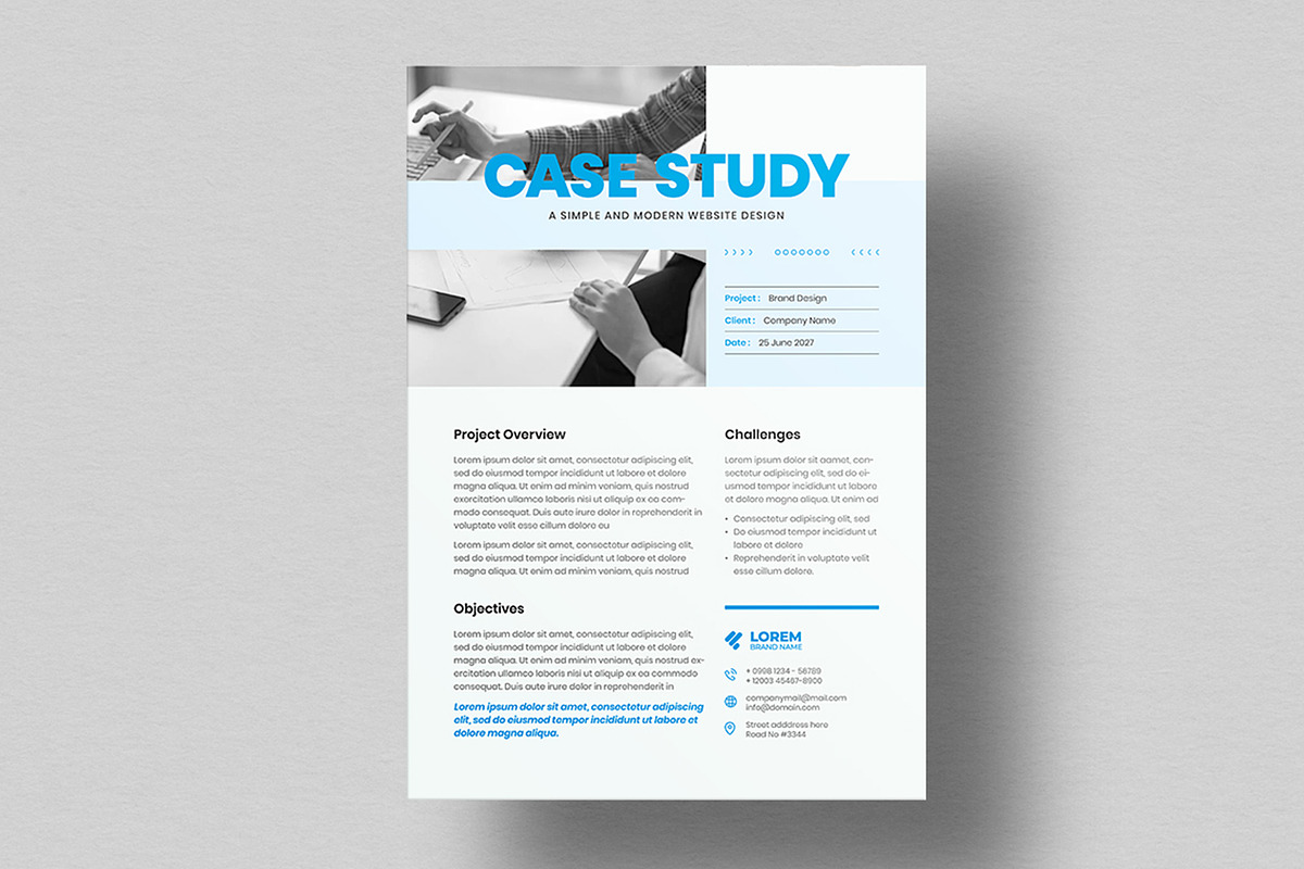Case Study Flyer | Canva & InDesign preview 2