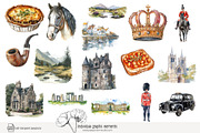 90 Great Britain clip art, a Decorative Illustration by Poppy Lane Studio (Thumbnail 8 of 11)