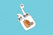 Cute Kawaii Capybara with Food, an Animal Illustration by Palau (Thumbnail 7 of 12)