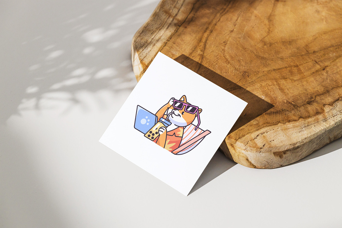 Cute dog working set, stickers, a Person Illustration by PaperTrident (Photo 7 of 10)