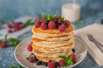 Fluffy american pancakes, a Background Photo by Stepanek Photography