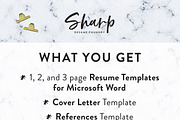 Modern Resume Template for Word, a Resume Template by SharpResumeFoundry (Thumbnail 6 of 7)