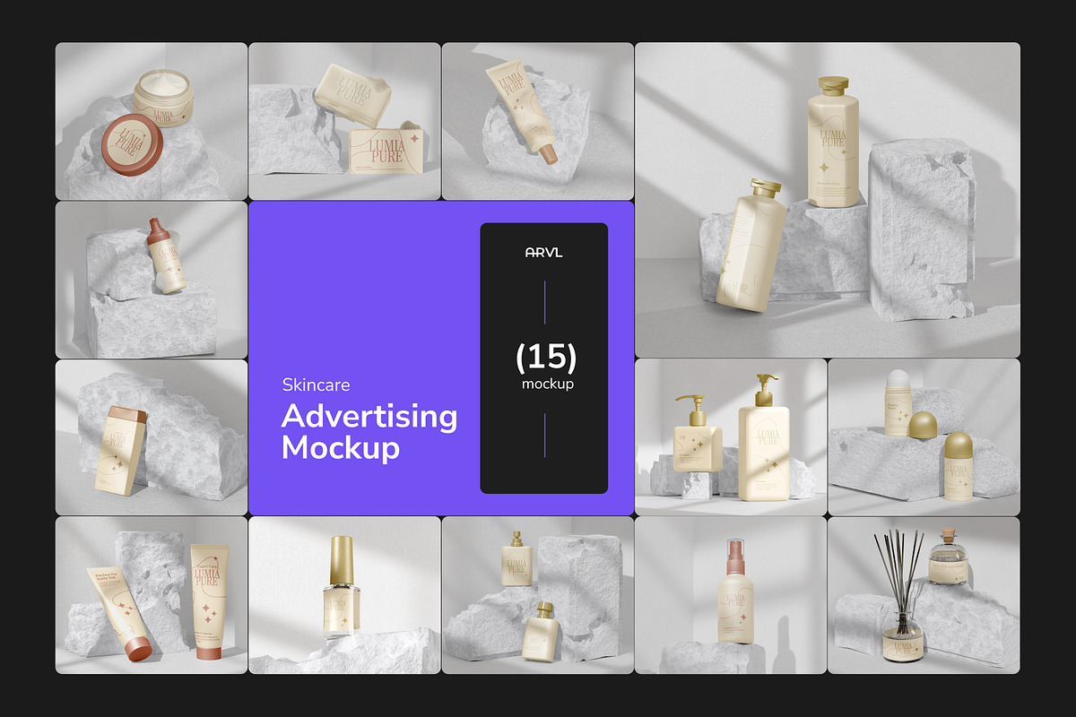 Skincare & Beauty Packaging Mockup, a Packaging Mockup by Arvalamockup (Photo 1 of 10)