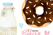 Bakery Watercolor Clipart, an Illustration by Natalya_Mona_Art (Thumbnail 3 of 8)