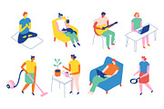 Flat vector people lifestyle bundle, a Person Illustration by Vector_Art (Thumbnail 16 of 27)