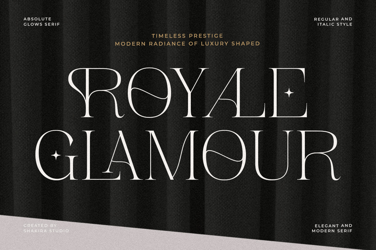 Absolute Glows -Sophisticated Luxury, a Serif Font by Shakira Studio (Photo 2 of 10)