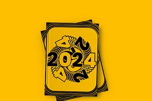 2024 typography style cover design, a Poster Template by NJ Himel