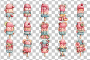 Summer Ice Cream PNG Clipart, a Food Illustration by Nicolle's Colorful Art (Thumbnail 3 of 3)