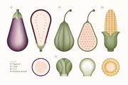 Vegan Illustration Set, a Food Illustration by Paulina Sara Design (Thumbnail 5 of 12)