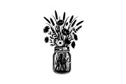 Wildflower Mason Jar SVG Bundle, an Illustration by Designs_River (Thumbnail 17 of 31)
