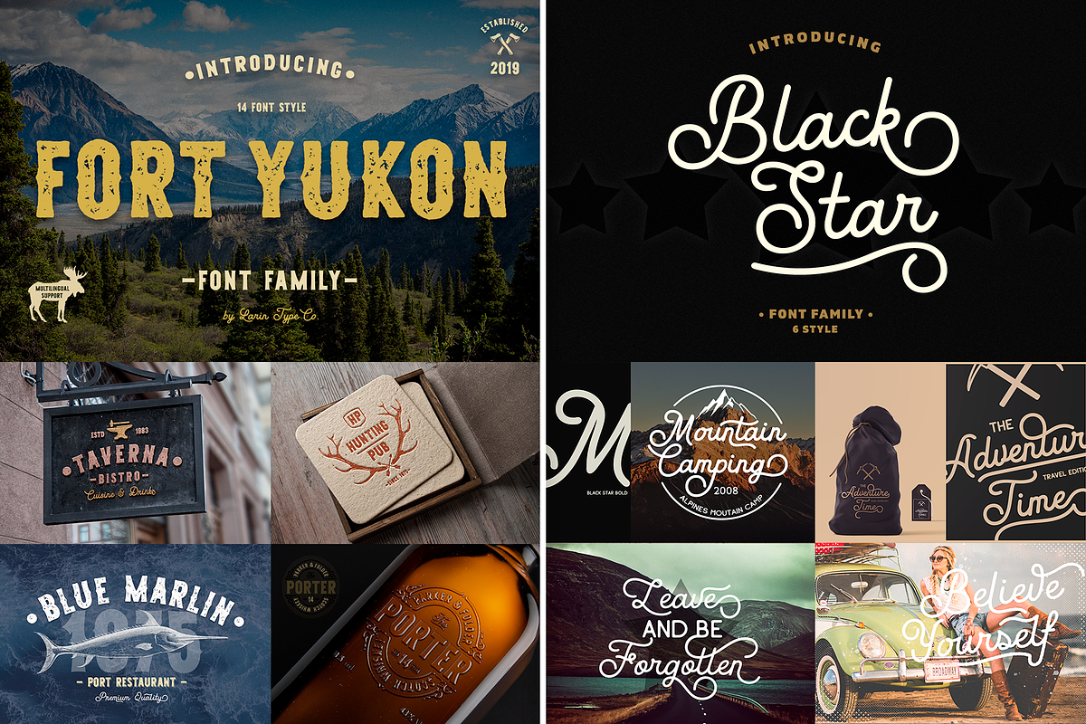 Huge Vintage Font Bundle, a Script Font by Larin Type Co. (Photo 10 of 16)