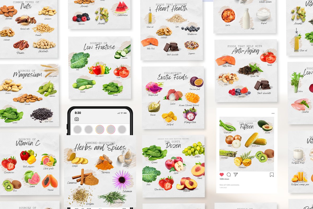 Nutrition Benefit Infographics Canva, a Social Media Template by The Social Stuff (Photo 9 of 12)