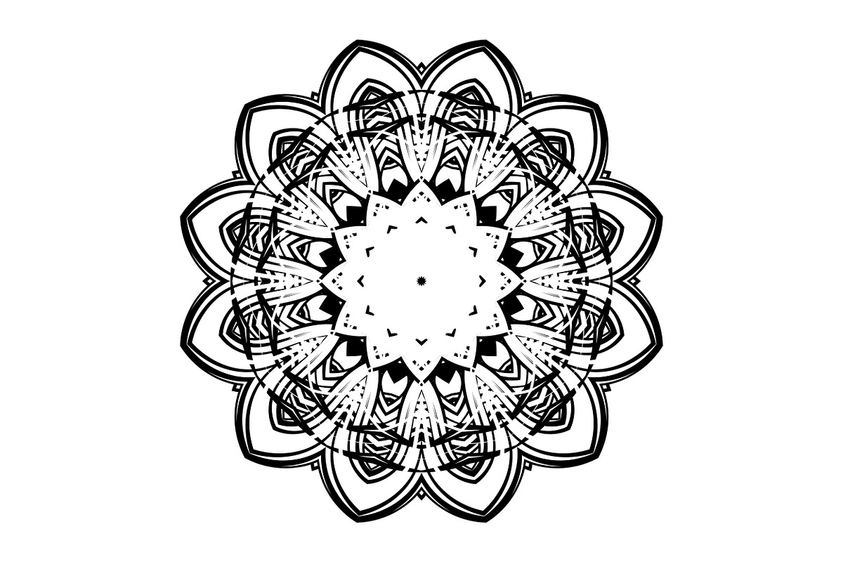 Black White Mandala Illustration Set, a Decorative Illustration by NJ Himel (Photo 9 of 101)