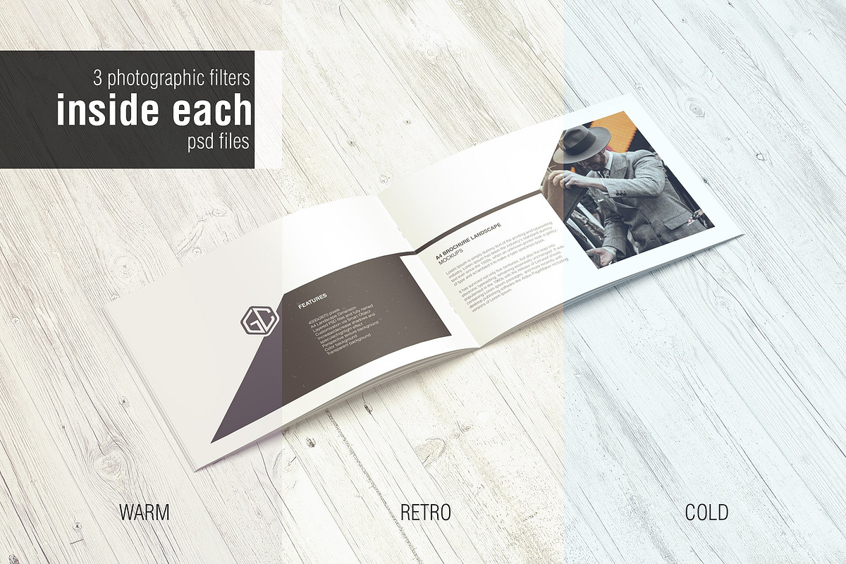 A4 Landscape Brochure Mockup, a Books & Magazine Mockup by graphiccrew (Photo 13 of 17)