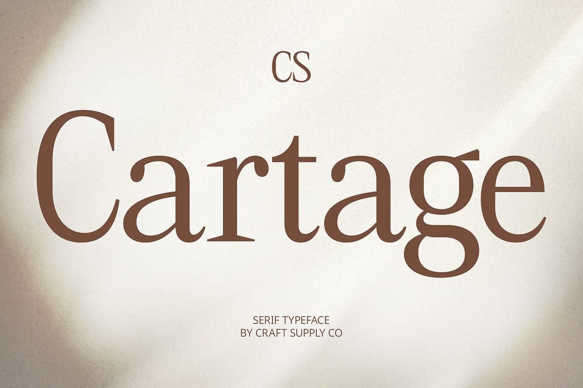 CS Cartage – Contemporary Font, a Serif Font by Craft Supply Co. (Photo 1 of 8)