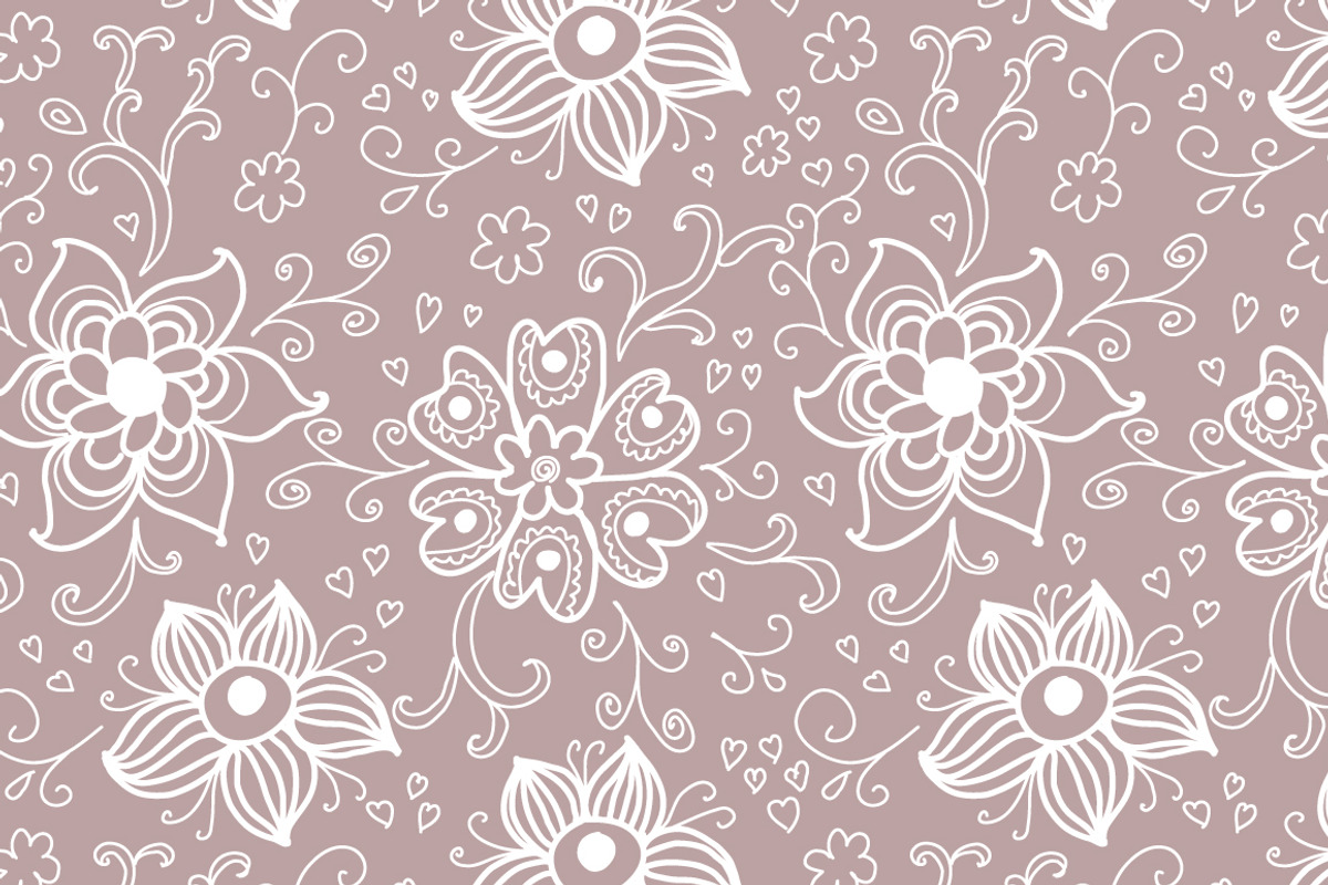 Set of 4 romantic seamless patterns preview 5