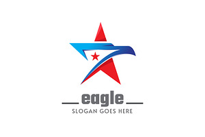 Eagle And Star Logo Design Template