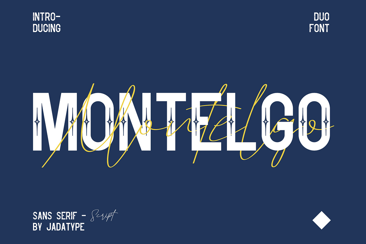 Montelgo | Duo Font, a Script Font by Jadatype.id (Photo 1 of 6)