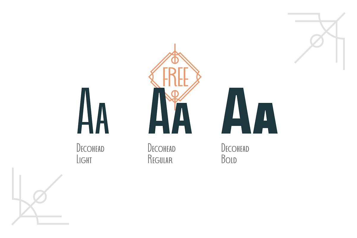 Decohead Art Deco Font, a Sans Serif Font by Headfonts (Photo 2 of 10)