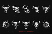 10 Bundle Dark Art Bull Skull Animal, an Illustration by Morspective (Thumbnail 6 of 7)