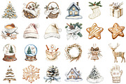 Cozy White Christmas Clipart Set, an Illustration by Sublimation Artist (Thumbnail 2 of 6)