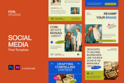 Marketing Social Media Template, a Social Media Template by FDR Studio (Thumbnail 1 of 3)