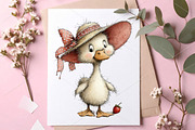 Whimsical Goose Strawberry Clipart, a Seasonal Illustration by Canvas Craft (Thumbnail 7 of 7)