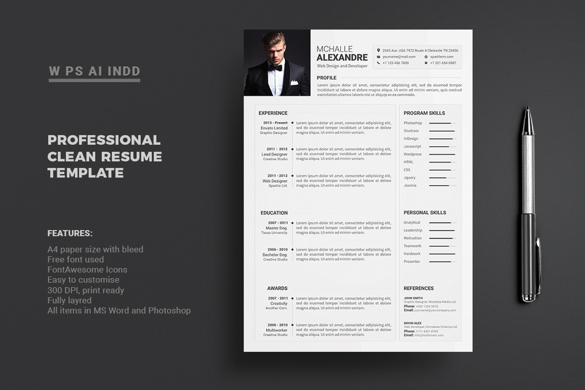 Resume/CV, a Resume Template by Diverter (Photo 1 of 5)